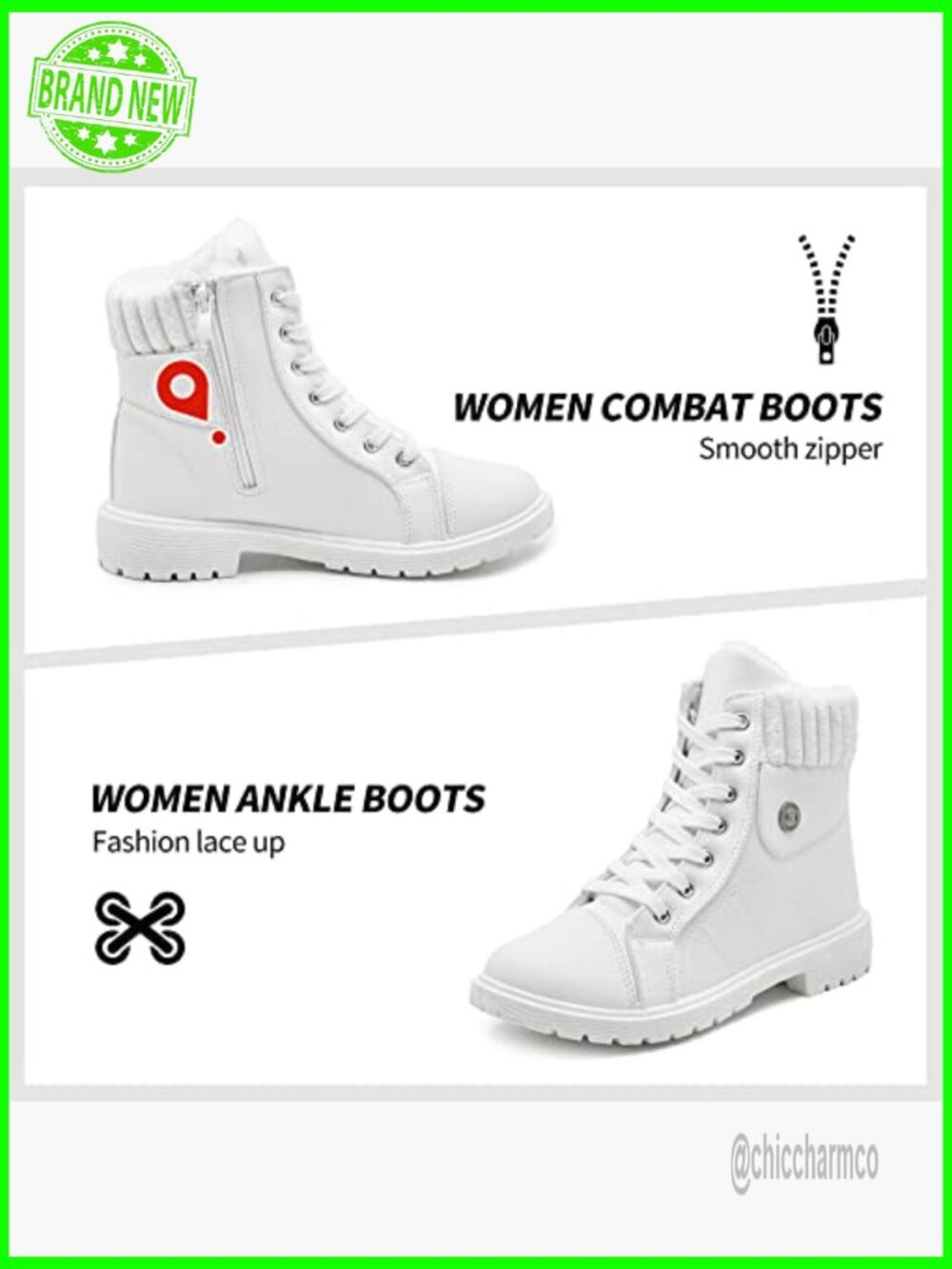 Lace Up Zipper Winter Ankle Boots Faux Fur Lined Non Slip - Picture 2 of 6